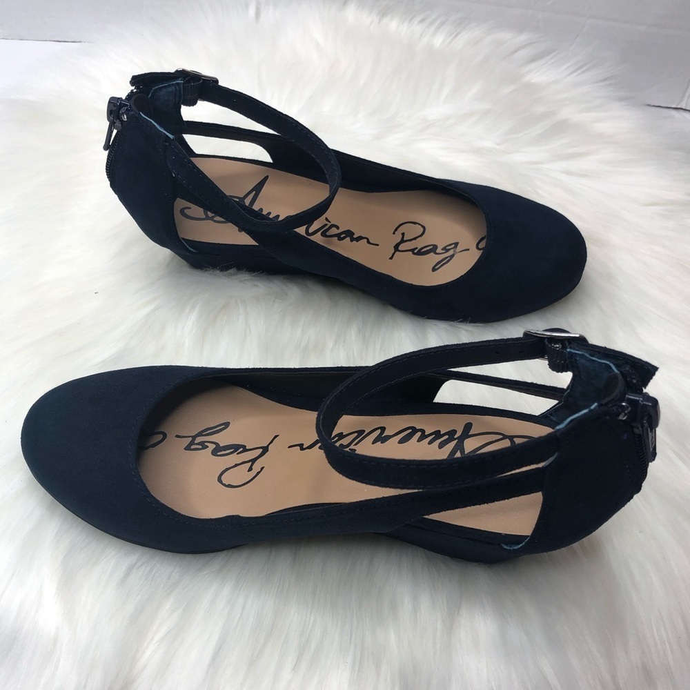 American Rag Navy Blue Miley Chop Out Wedges 5.5M - Picture 9 of 10